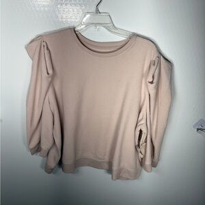 a.n.a Women's Blush Pink Top with Unique Sleeve Design 353